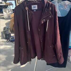 Old Navy Maroon Hooded Jacket